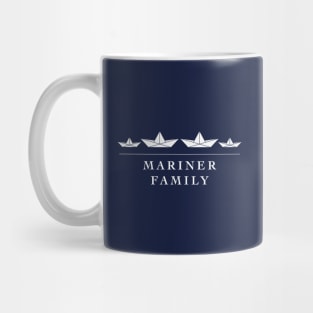 Mariner Family (Seafarer / Paper Boat / Paper Ship / White) Mug